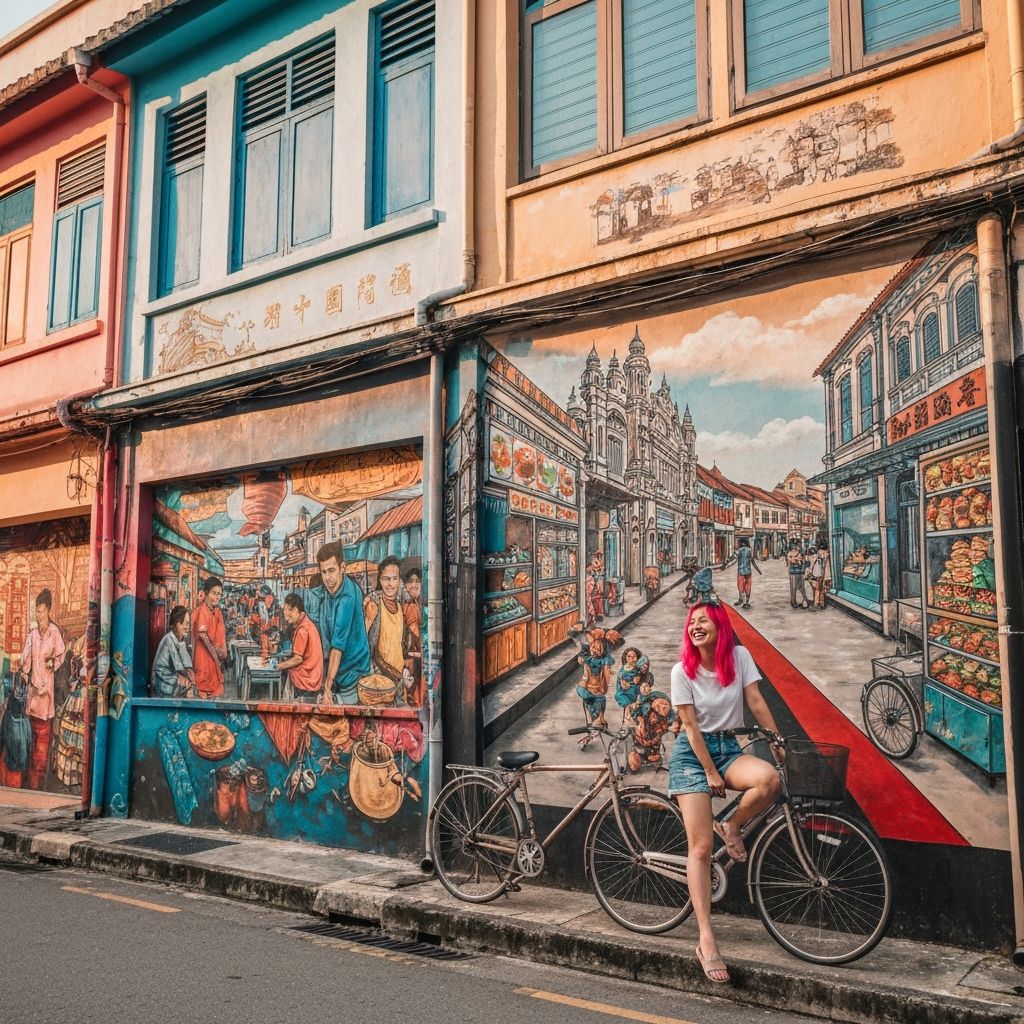 Penang George Town street art - UNESCO Malaysia heritage site